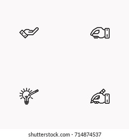 Set of Copy writing icons isolated