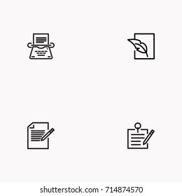 Set of Copy writing icons isolated