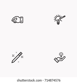 Set of Copy writing icons isolated