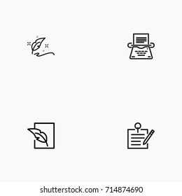 Set of Copy writing icons isolated