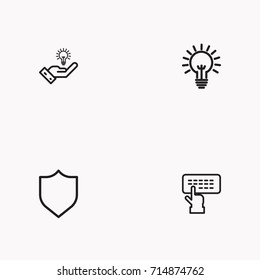 Set of Copy writing icons isolated