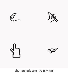 Set of Copy writing icons isolated