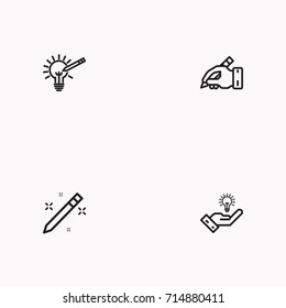 Set of Copy writing icons isolated