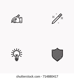 Set of Copy writing icons isolated