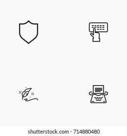 Set of Copy writing icons isolated