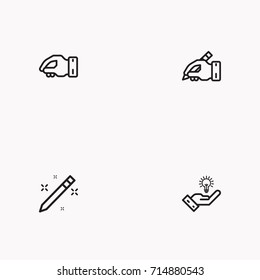 Set of Copy writing icons isolated