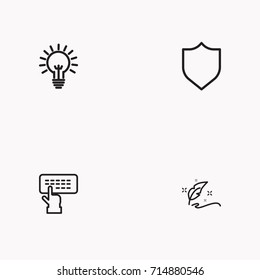 Set of Copy writing icons isolated