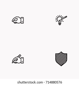 Set of Copy writing icons isolated
