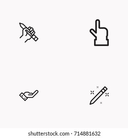 Set of Copy writing icons isolated