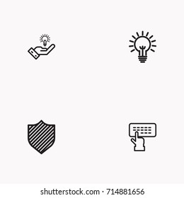 Set of Copy writing icons isolated