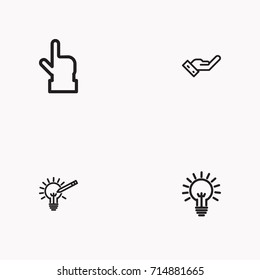 Set of Copy writing icons isolated