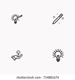 Set of Copy writing icons isolated