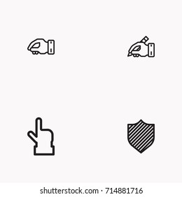 Set of Copy writing icons isolated