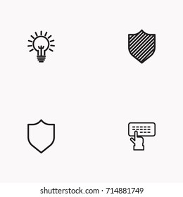Set of Copy writing icons isolated