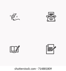 Set of Copy writing icons isolated