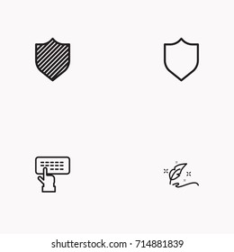 Set of Copy writing icons isolated