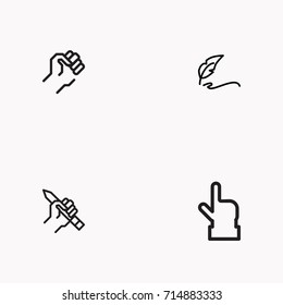 Set of Copy writing icons isolated