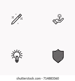 Set of Copy writing icons isolated