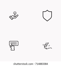 Set of Copy writing icons isolated