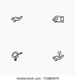 Set of Copy writing icons isolated