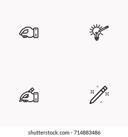 Set of Copy writing icons isolated