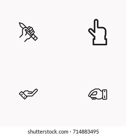 Set of Copy writing icons isolated