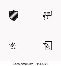 Set of Copy writing icons isolated