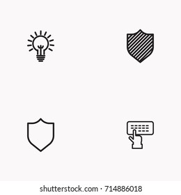Set of Copy writing icons isolated