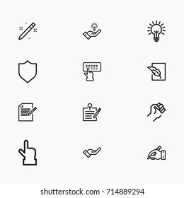 Set of Copy writing icons isolated
