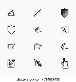 Set of Copy writing icons isolated