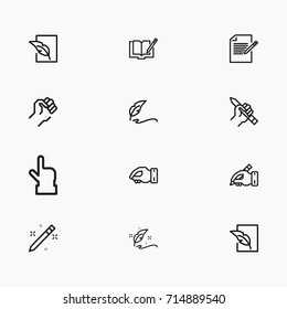 Set of Copy writing icons isolated