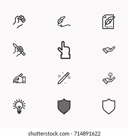 Set of Copy writing icons isolated
