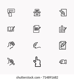 Set of Copy writing icons isolated