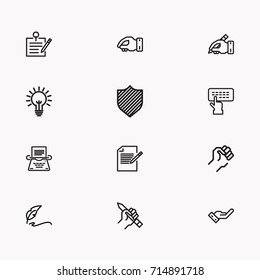 Set of Copy writing icons isolated