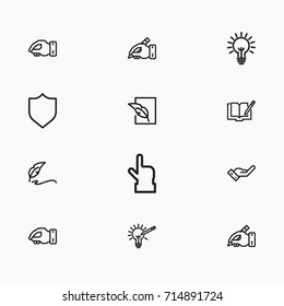 Set of Copy writing icons isolated