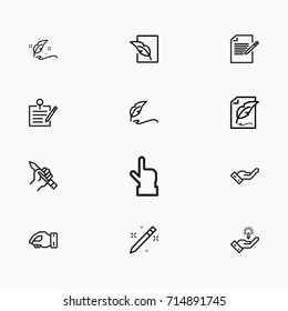 Set of Copy writing icons isolated