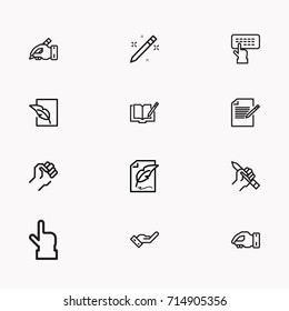 Set of Copy writing icons isolated