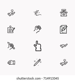 Set of Copy writing icons isolated