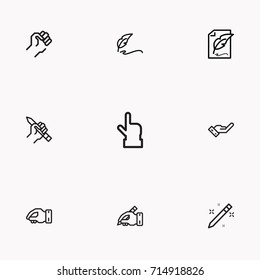 Set of Copy writing icons isolated