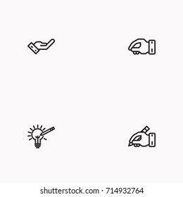 Set of Copy writing icons isolated