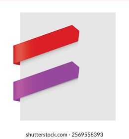 Set of corner ribbons design. Banner design. Vector illustration.