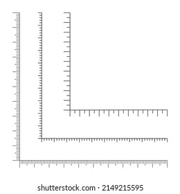 Set Corner Ruler Templates Graphic Measuring Stock Vector (Royalty Free ...