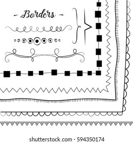 set of corners borders and text dividers