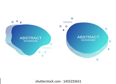 Set of coroful modern liquid graphic elements. Dynamical colored forms and line. Gradient abstract banners with flowing liquid shapes. Template for the design of a logo, flyer or presentation