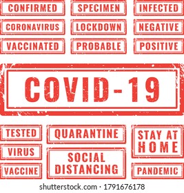 A Set of Corona Virus Stamp