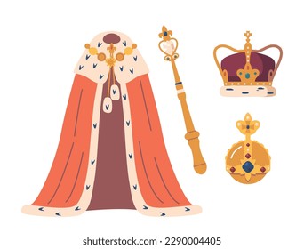 Cartoon style of king and queen Royalty Free Vector Image