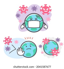 Conjunto de coronavirus de la tierra