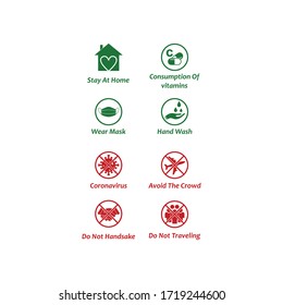 set of coronavirus protection logo vector