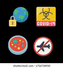Set of Coronavirus Protection. Prevention of New epidemic 2019-nCoV icon set for infographic or website. Safety, health, remedies and prevention of viral diseases. Isolation.