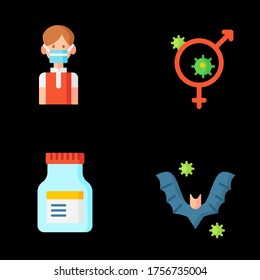 Set of Coronavirus Protection. Prevention of New epidemic 2019-nCoV icon set for infographic or website. Safety, health, remedies and prevention of viral diseases. Isolation.